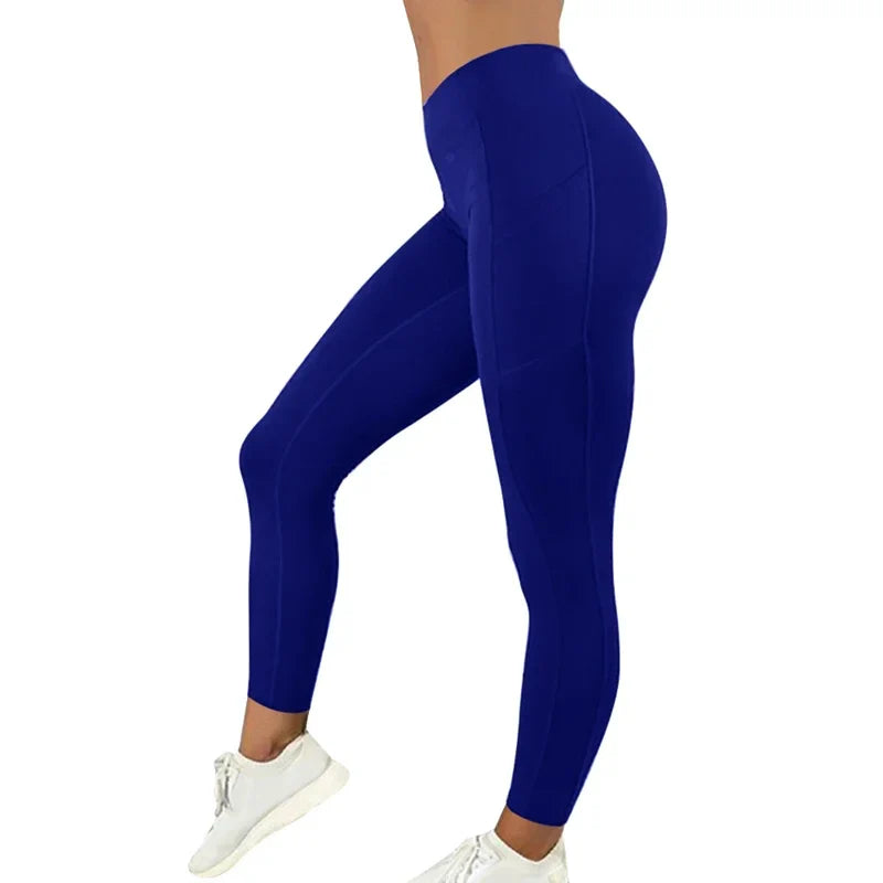 Women's High Waisted Leggings with Pockets Yoga Workout Pants