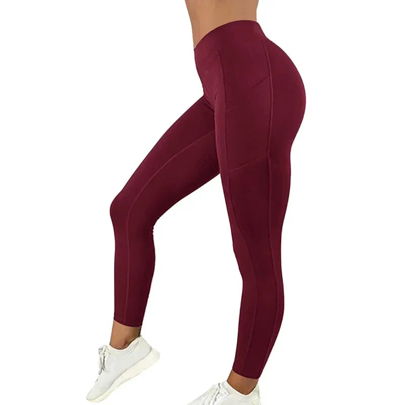 Women's High Waisted Leggings with Pockets Yoga Workout Pants