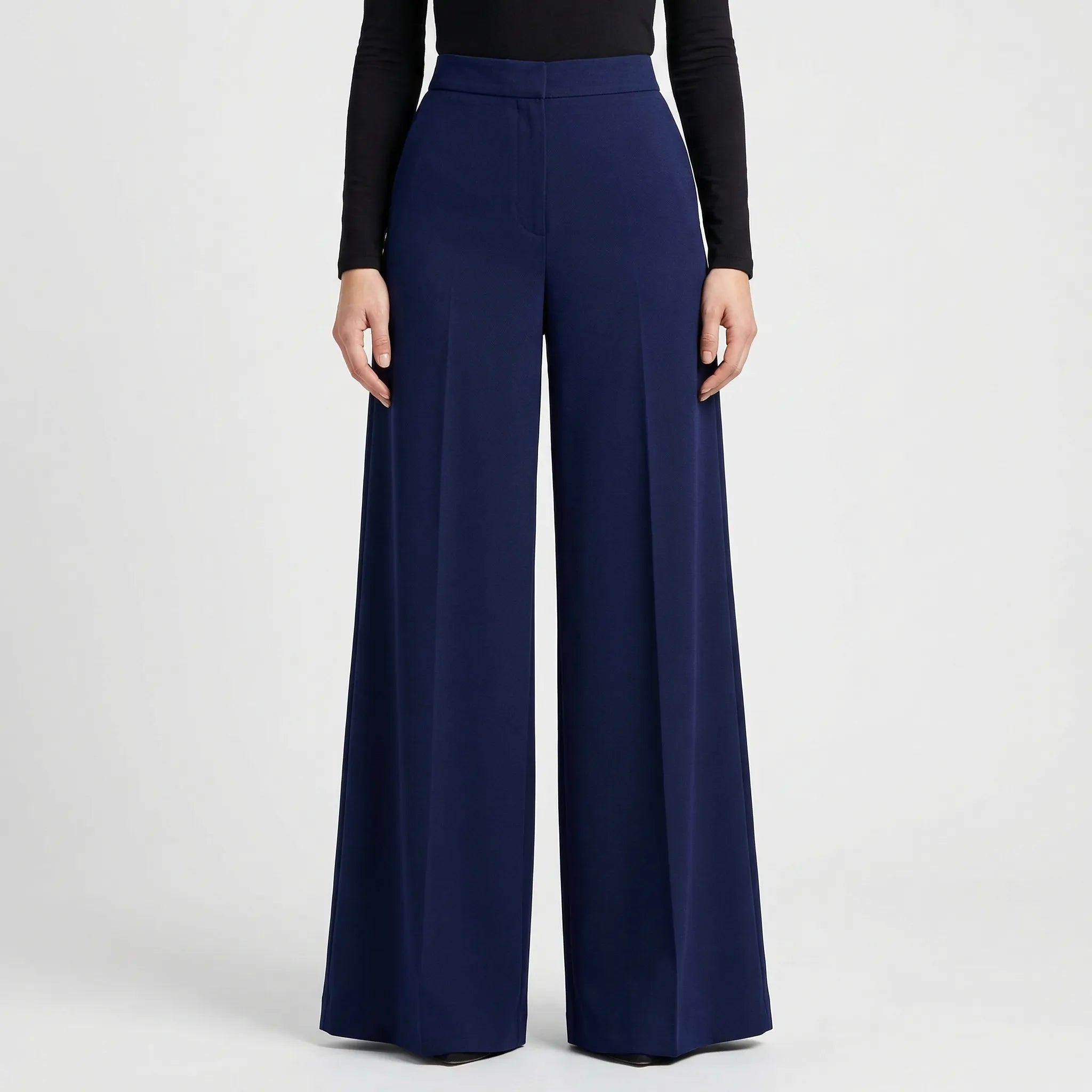 Women's High Waisted Pleated Wide Leg Pants