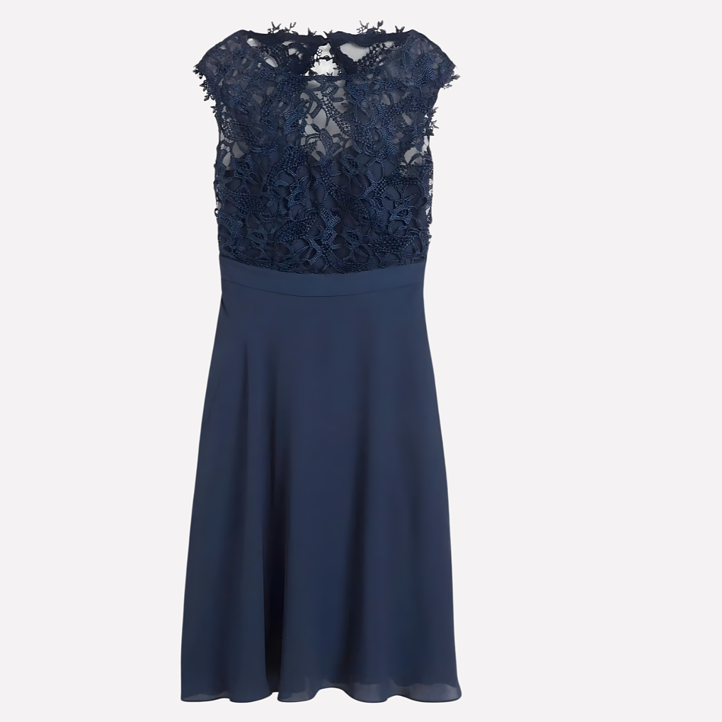 Women's Lace Cocktail Dress Midi Wedding Guest Formal