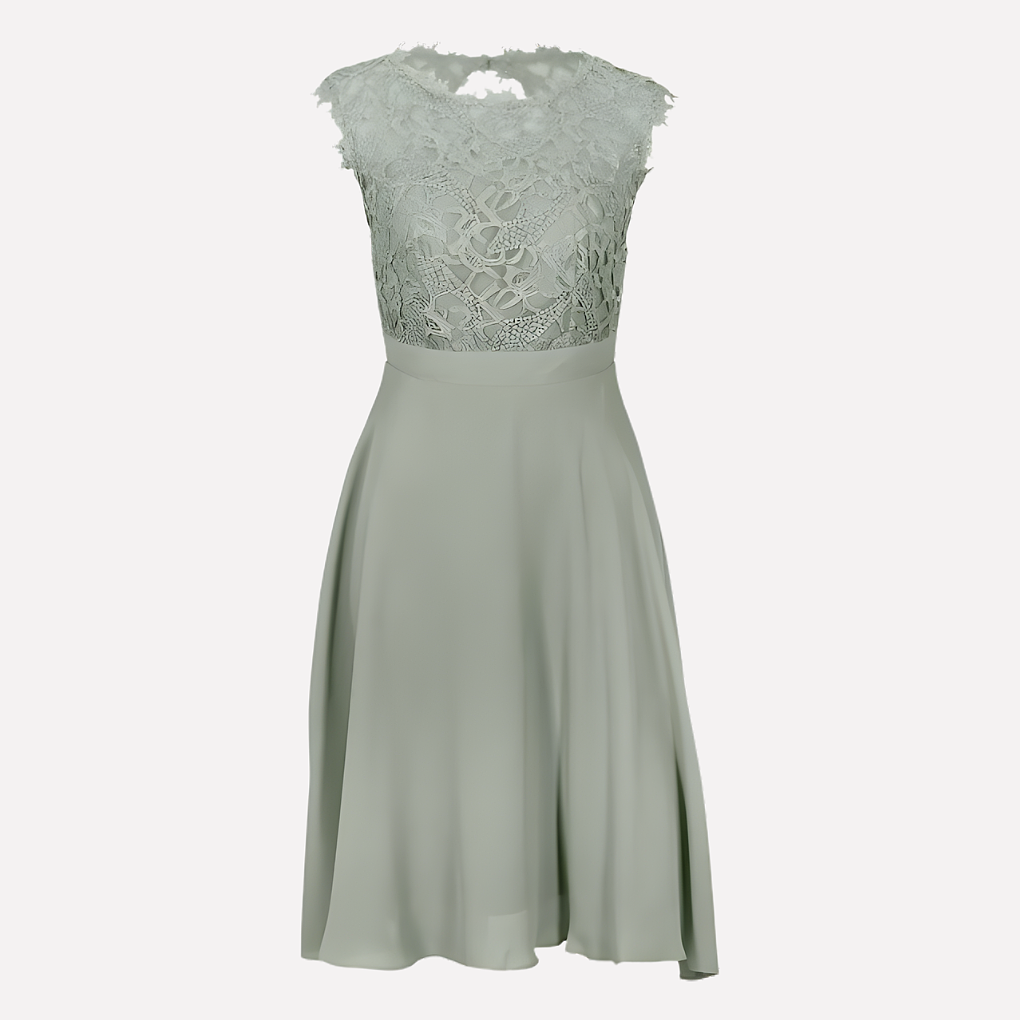 Women's Lace Cocktail Dress Midi Wedding Guest Formal