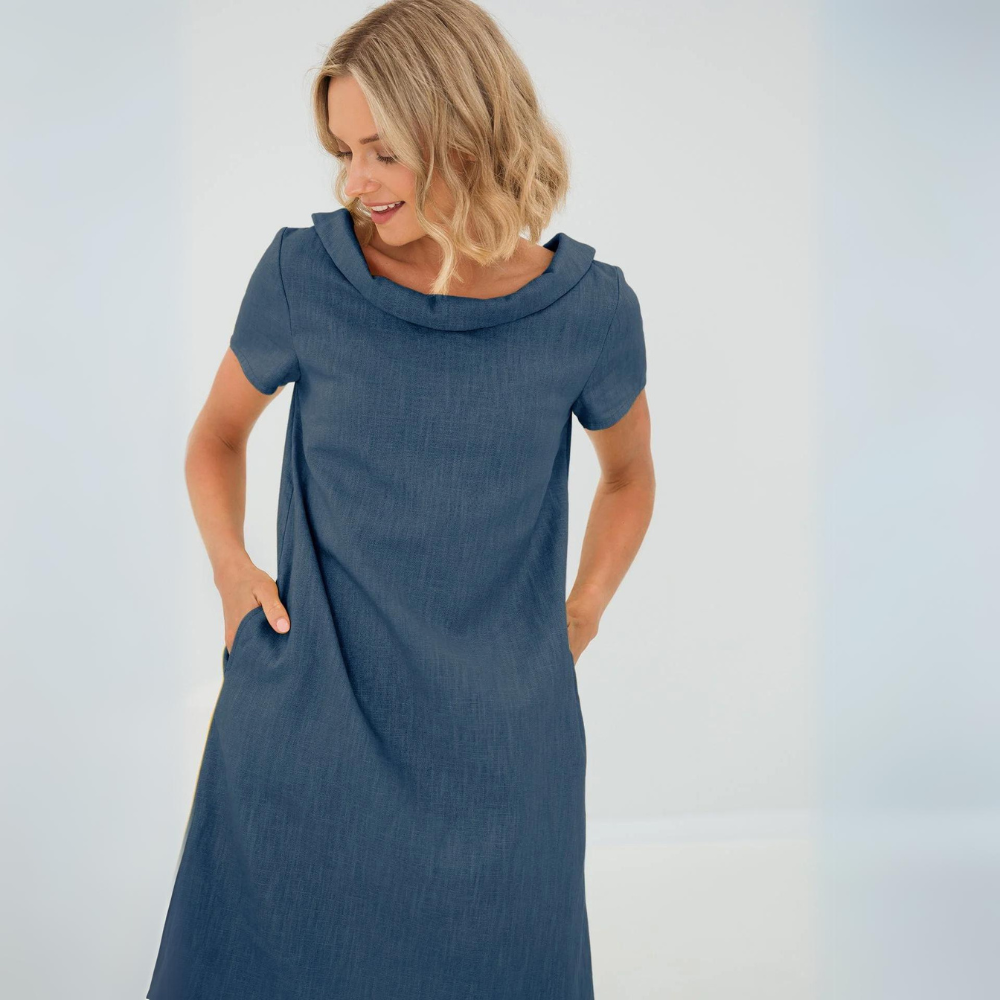 Women's Linen Summer Shift Dress Mini