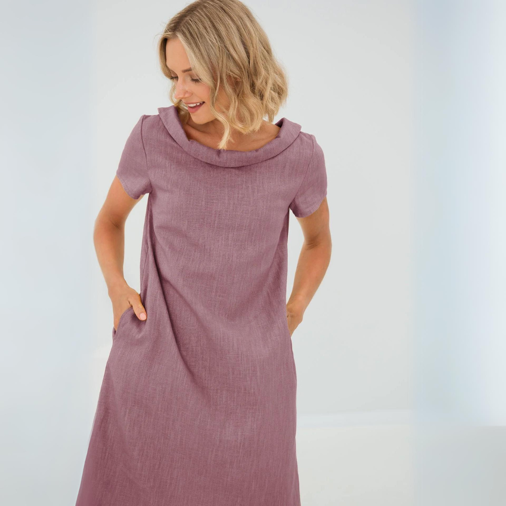Women's Linen Summer Shift Dress Mini