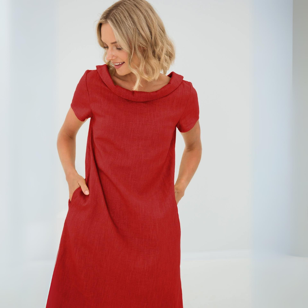 Women's Linen Summer Shift Dress Mini