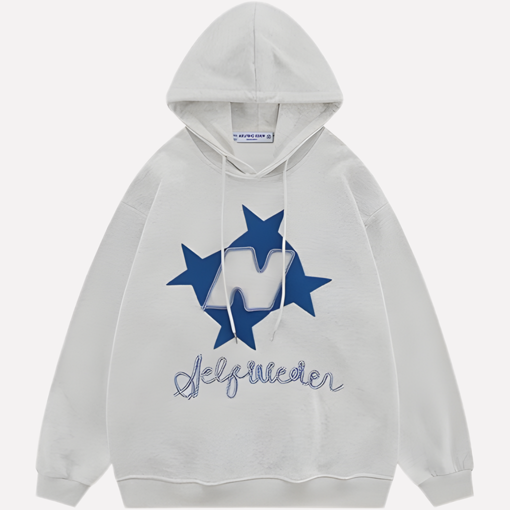 Women's Oversized Star Graphic Hoodie Streetwear Y2K Pullover