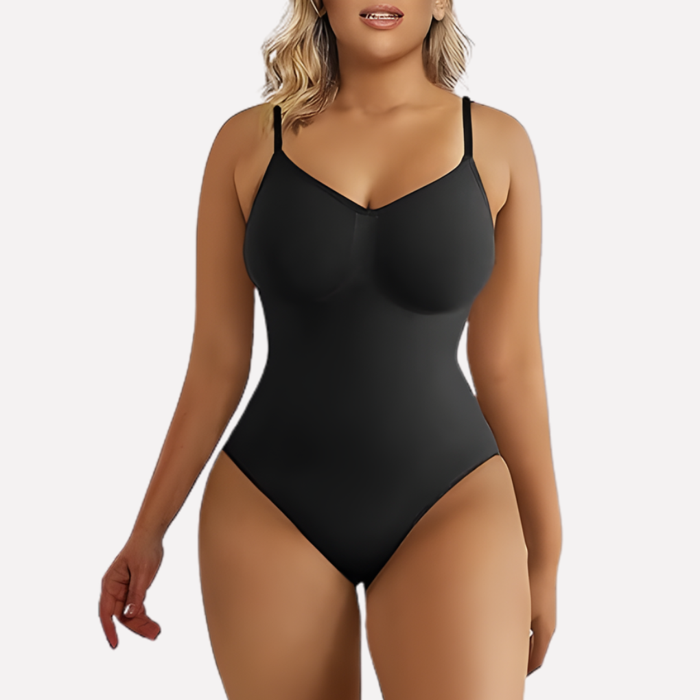 Women's Spaghetti Strap V-Neck Bodysuit Thong