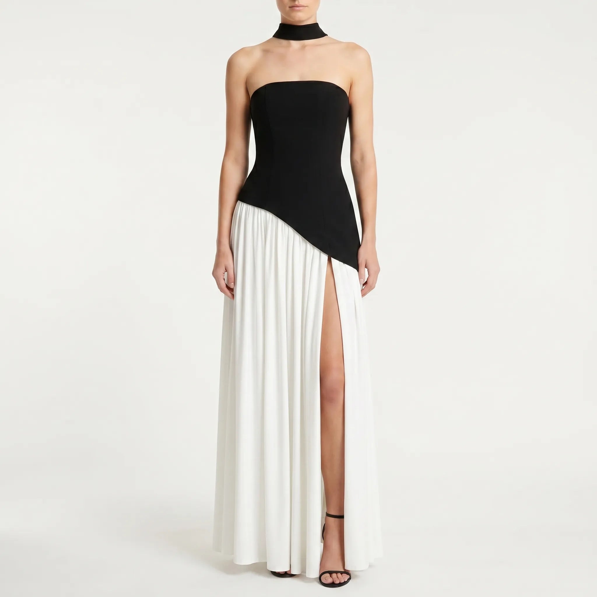 Women's Strapless Corset Formal Dress Maxi