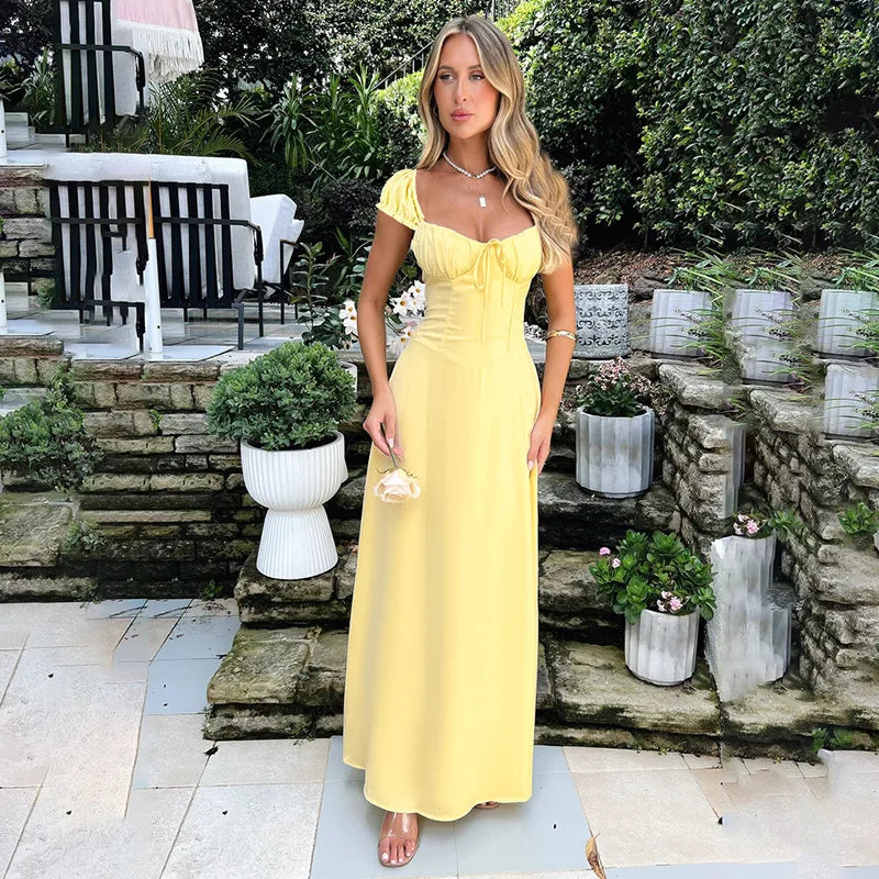 Women's Wedding Guest Maxi Dress Corset Sundress