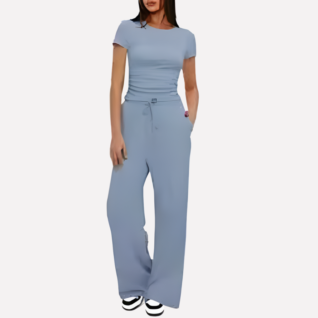 Women's Wide Leg Sweatpants Loungewear Set