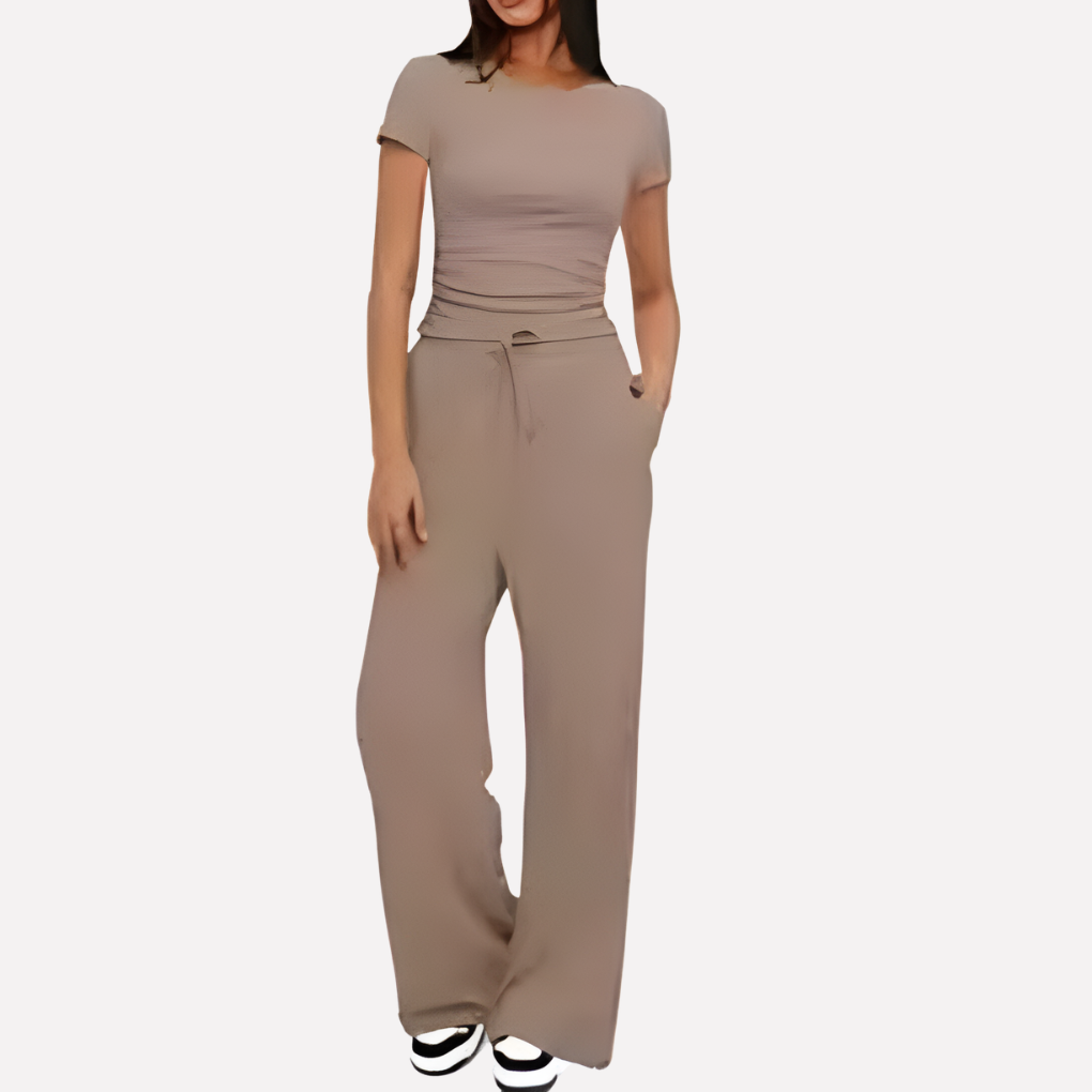 Women's Wide Leg Sweatpants Loungewear Set