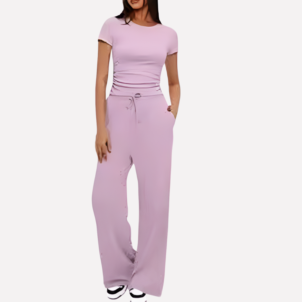 Women's Wide Leg Sweatpants Loungewear Set