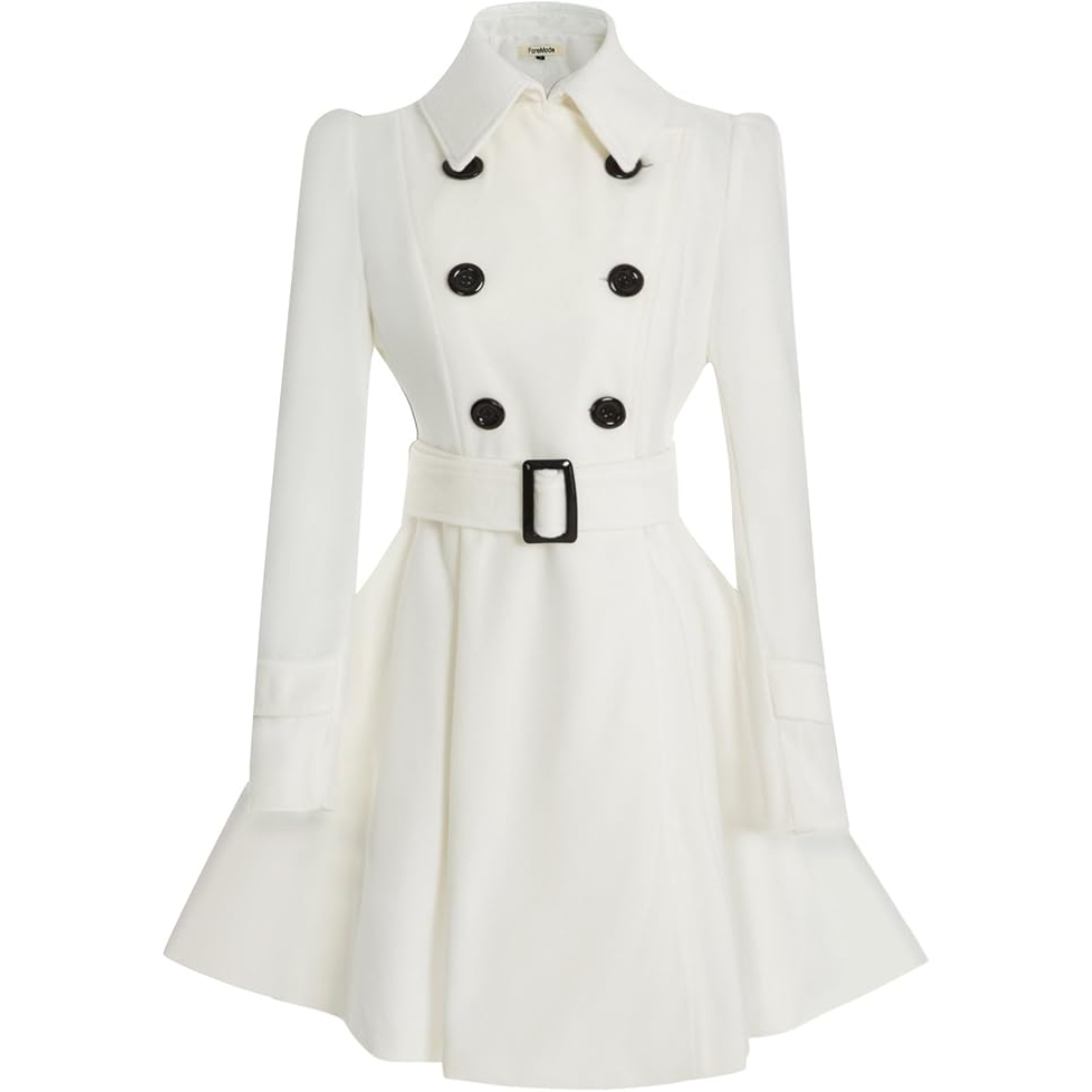 Women's Double Breasted Belted Trench Coat