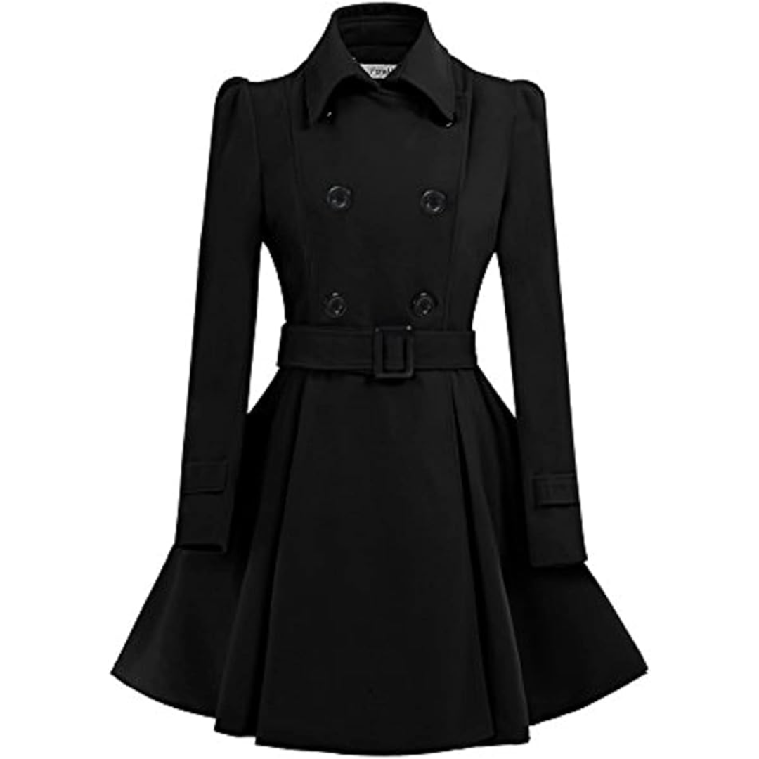 Women's Double Breasted Belted Trench Coat