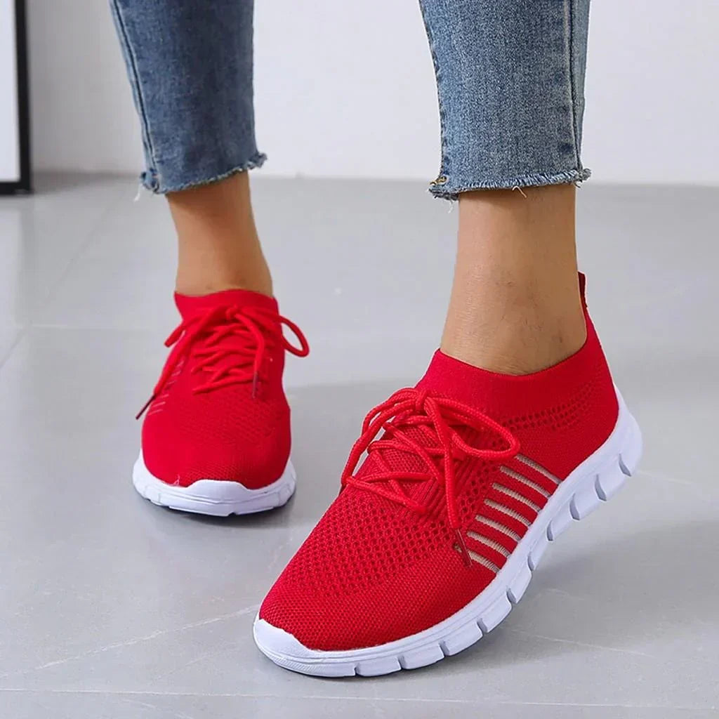 Women's Mesh Lace-Up Sneakers