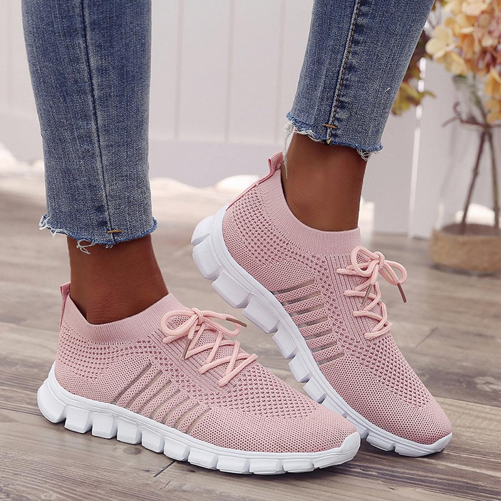 Women's Mesh Lace-Up Sneakers