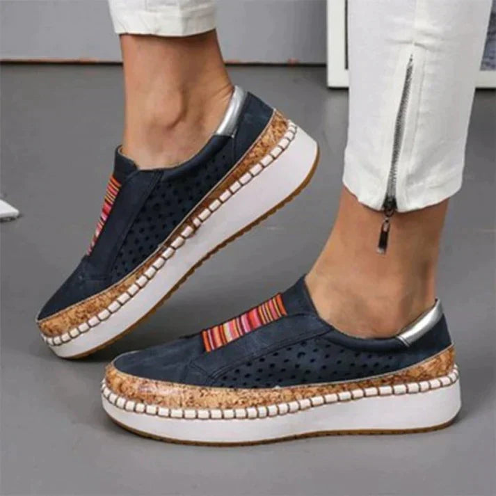 Women's Perforated Slip-On Walking Shoes