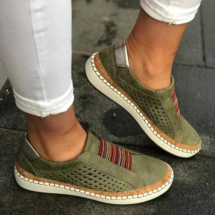 Women's Perforated Slip-On Walking Shoes