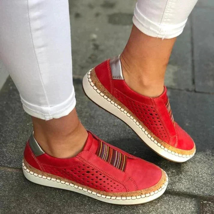 Women's Perforated Slip-On Walking Shoes