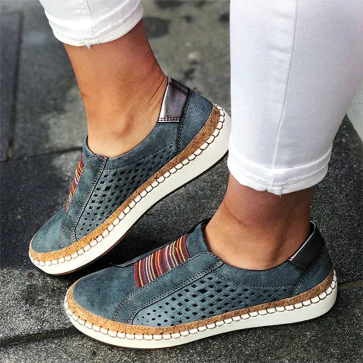 Women's Perforated Slip-On Walking Shoes