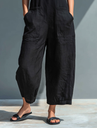 Sleeveless button down loose fit jumpsuit, view 4