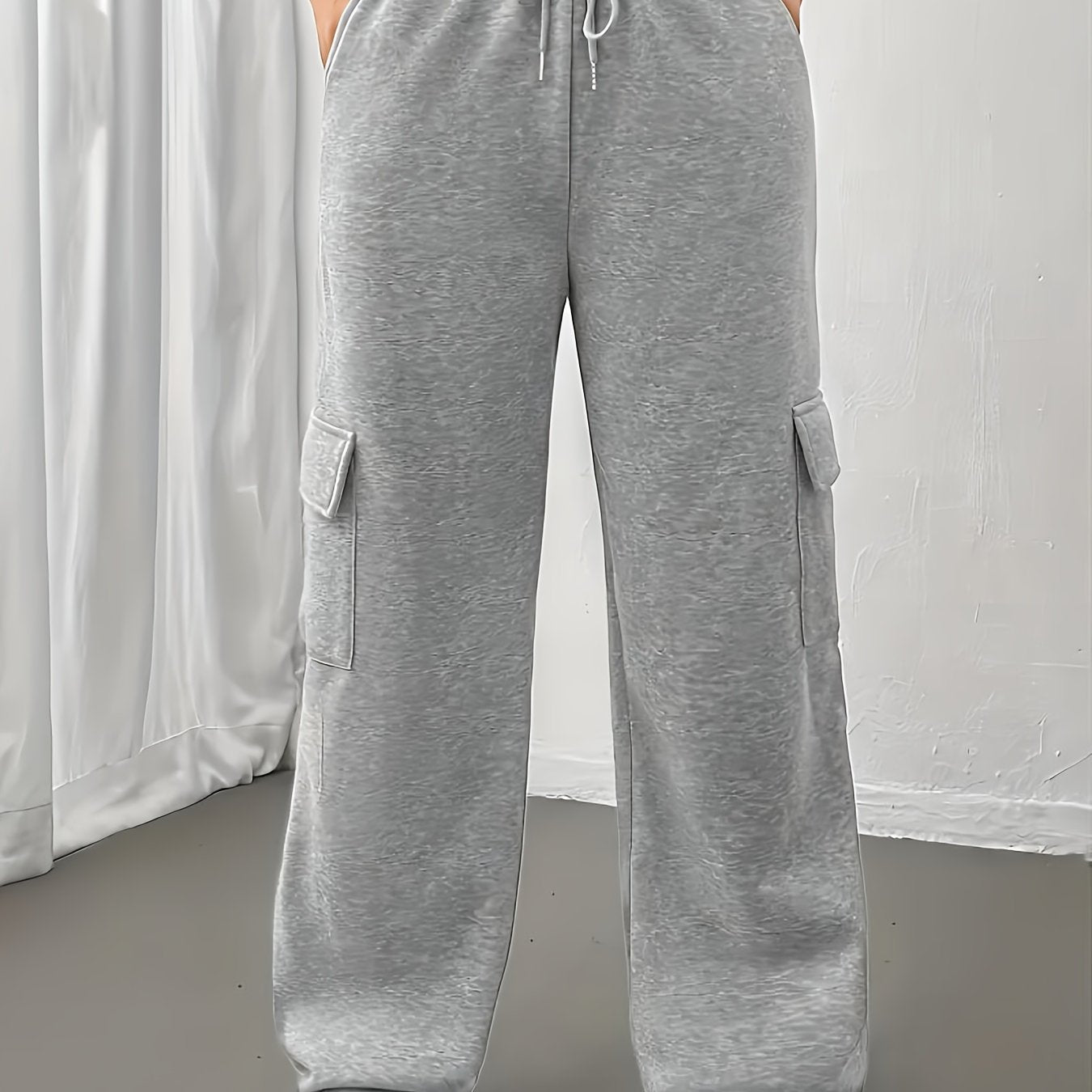 Joggers Womens Cargo Relaxed Fit Elastic Waist Soft Lounge Pants
