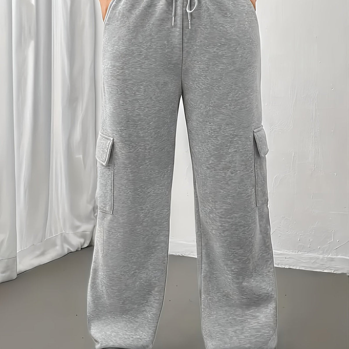 Joggers Womens Cargo Relaxed Fit Elastic Waist Soft Lounge Pants