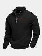 Winter Fleece Quarter Zip Stand Collar Sweatshirt for Men