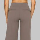 Fall Stretch High Waist Wide Leg Pull On Pants for Women
