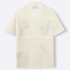 Open weave crochet knit polo shirt, view 5