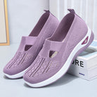 Mesh Slip On Orthopedic Walking Sneakers for Women in Lilac