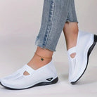 Mesh Slip On Orthopedic Walking Sneakers for Women in White