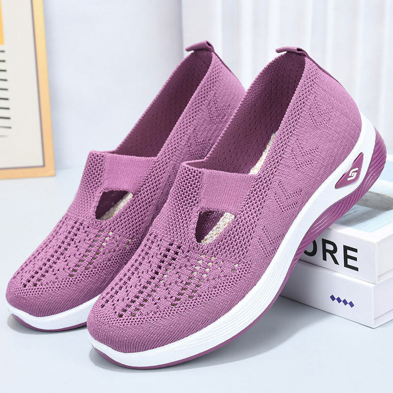 Mesh Slip On Orthopedic Walking Sneakers for Women in Pink