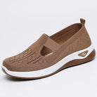 Mesh Slip On Orthopedic Walking Sneakers for Women in Light Brown