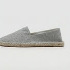 Slip on linen canvas espadrille loafer, view 3