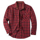 Flannel Shirt Jacket Mens Plaid Overshirt Brushed Warm Button Front