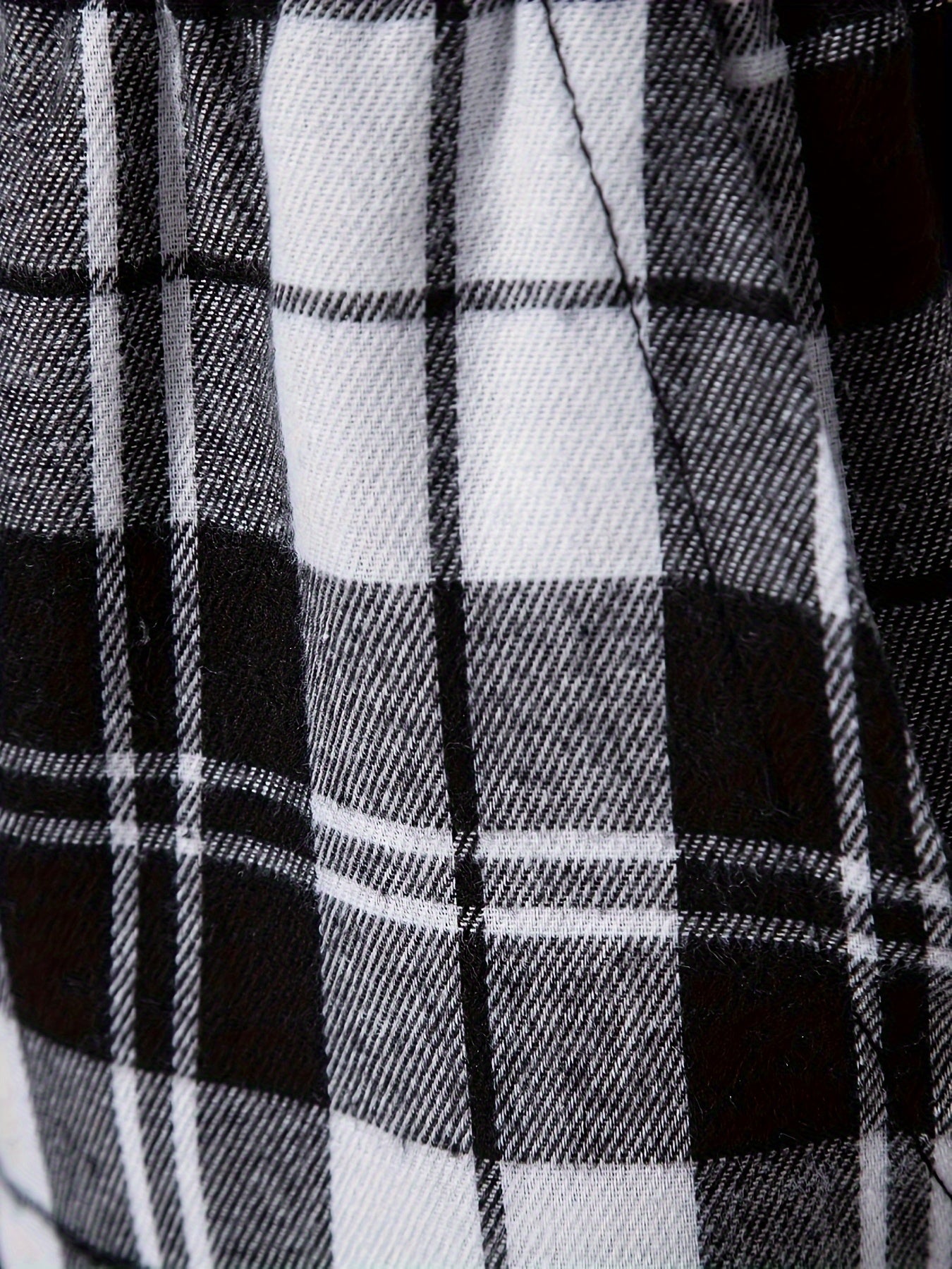 Lounge Pants Mens Plaid Pyjama Bottoms Relaxed Elastic Waist Soft