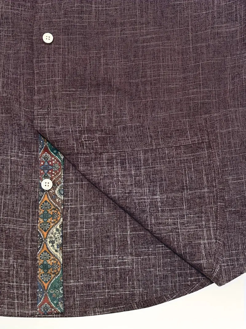 Modern tailored contrast detail button up shirt, view 24
