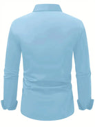 Fall Slim Fit Breathable Long Sleeve Dress Shirt for Men