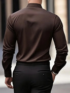 Fall Slim Fit Breathable Long Sleeve Dress Shirt for Men