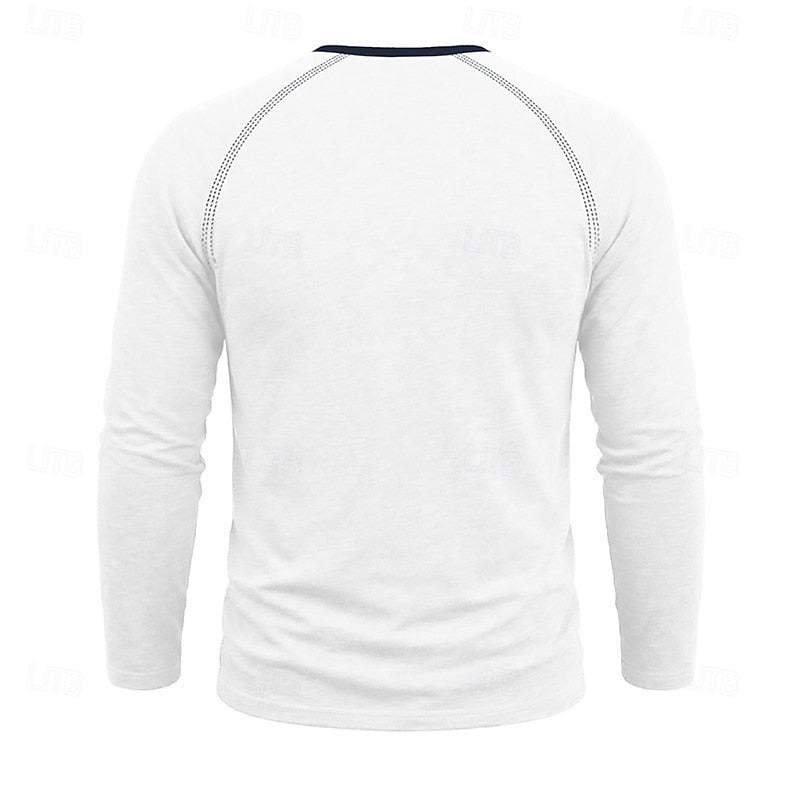 Henley Shirt Mens Classic Button Long Sleeve Cotton Everyday Fit