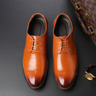 Faux Leather Brogue Detail Oxford Dress Shoes for Men