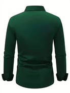 Fall Slim Fit Breathable Long Sleeve Dress Shirt for Men