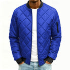 Bomber Jacket Mens Quilted Padded Zip Front Ribbed Trim Warm