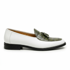 Croc embossed leather tassel loafer, view 12