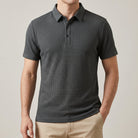 Featherlight waffle knit polo shirt, view 10