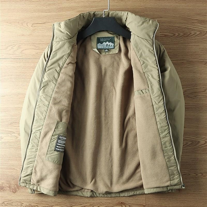 Rain Jacket Mens Hooded Windproof Water Resistant Outdoor Zip Front