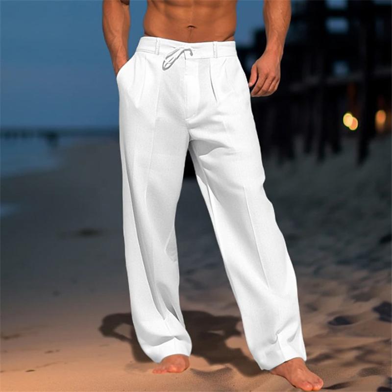 Lightweight wide leg summer pant in white