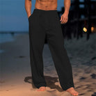 Lightweight wide leg summer pant in black