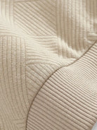 Fall Textured Geometric Polo Collar Quarter Zip Sweater for Men