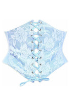 Halloween Light Blue Lace Up Corset Belt Cincher for Women